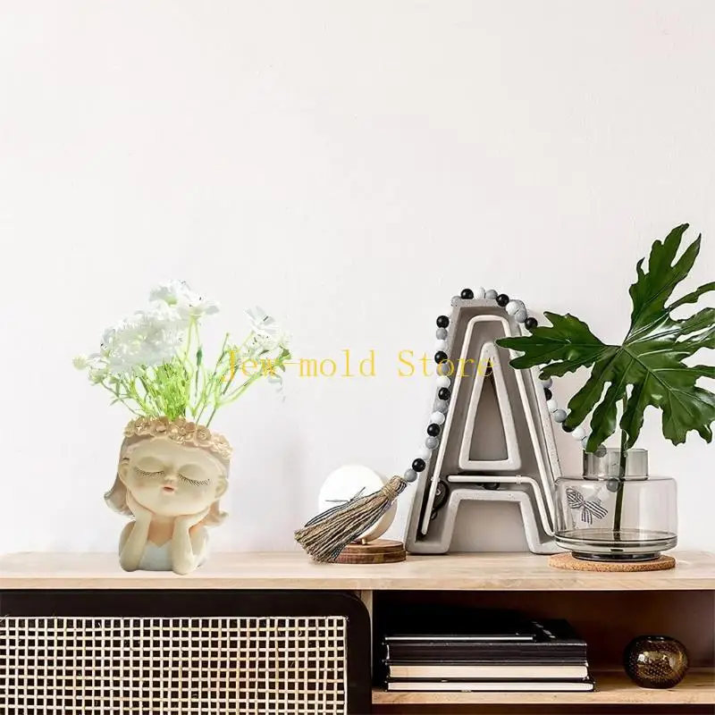 

C71B венок для девочек -держатель держатель ручки кастрюля силиконовая плесень бетонная плесени