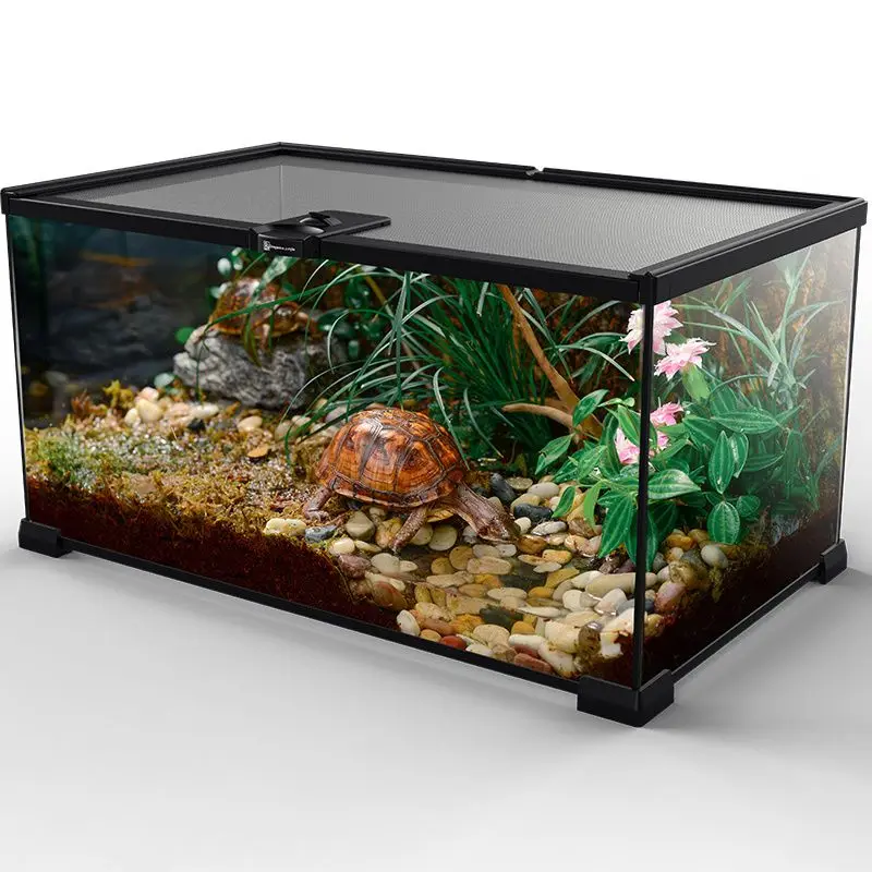 

Glass rearing reptile tank, rainforest tortoise guardian lizard spider beetle pet snake ecological tank