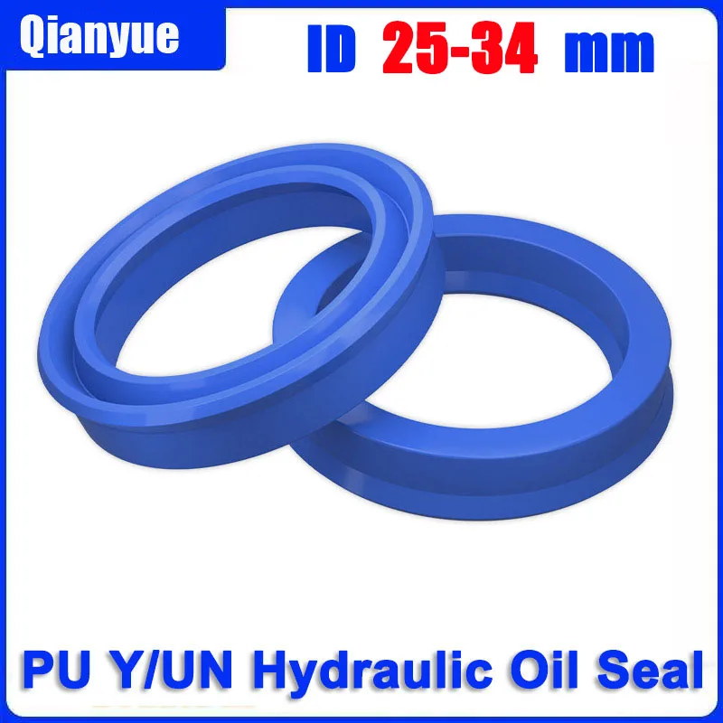 PU Y/UN Hydraulic Oil Seal ID 25-34mm - Factory Direct, Wear-Resistant Seals for Cylinders (Polyurethane, In Stock)