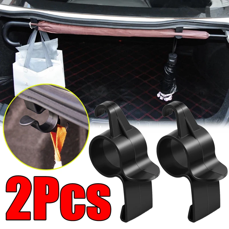 1/2Pcs Car Trunk Umbrella Hanger Towel Hook Car Umbrella Holder Storage Bag Trunk Organizer Holders Auto Interior Accessories