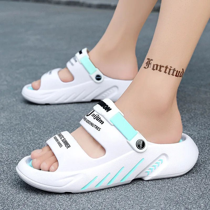 

ELUVA Lightweight Sandals for Men 2025 Summer Comfort Slides Anti-Slip Outdoor Slippers Big Size Beach Lightweight Sandals