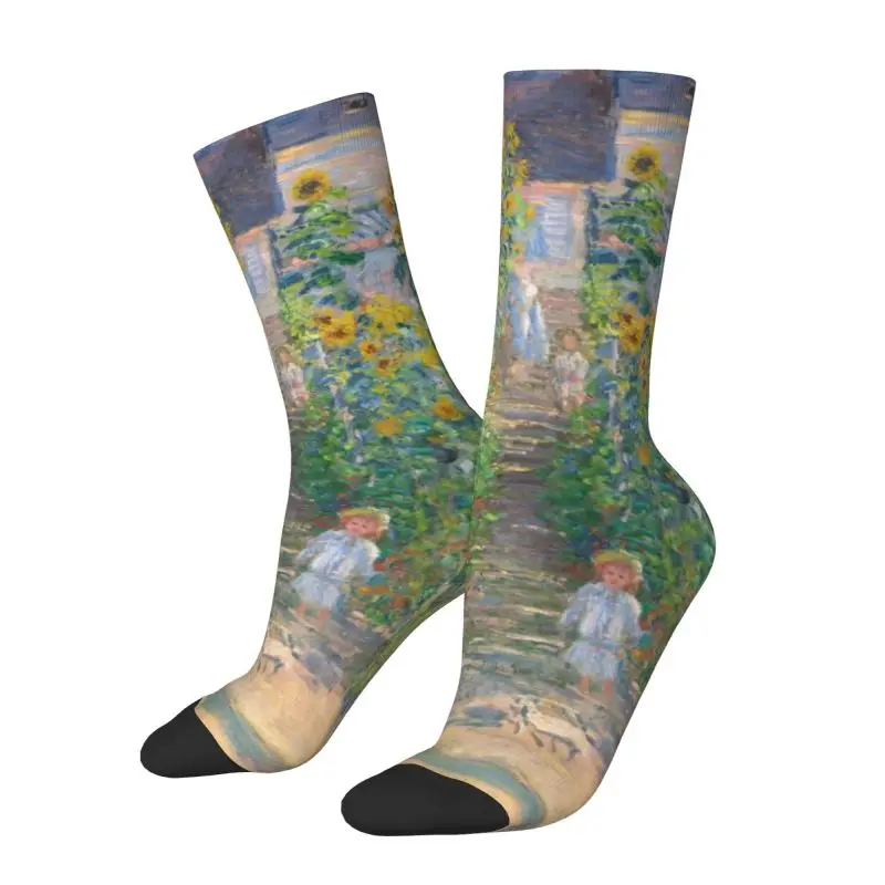 

Мужские носки для экипажа The Artist's Garden At Giverny, модные носки унисекс с 3D принтом, платье с рисунком Клода Моне