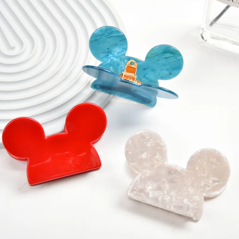 YHJ Cartoon Mouse Clip artiglio in acetato per le donne ragazze popolari chiusure per capelli principessa granchio fermaglio per capelli accessori per capelli di moda