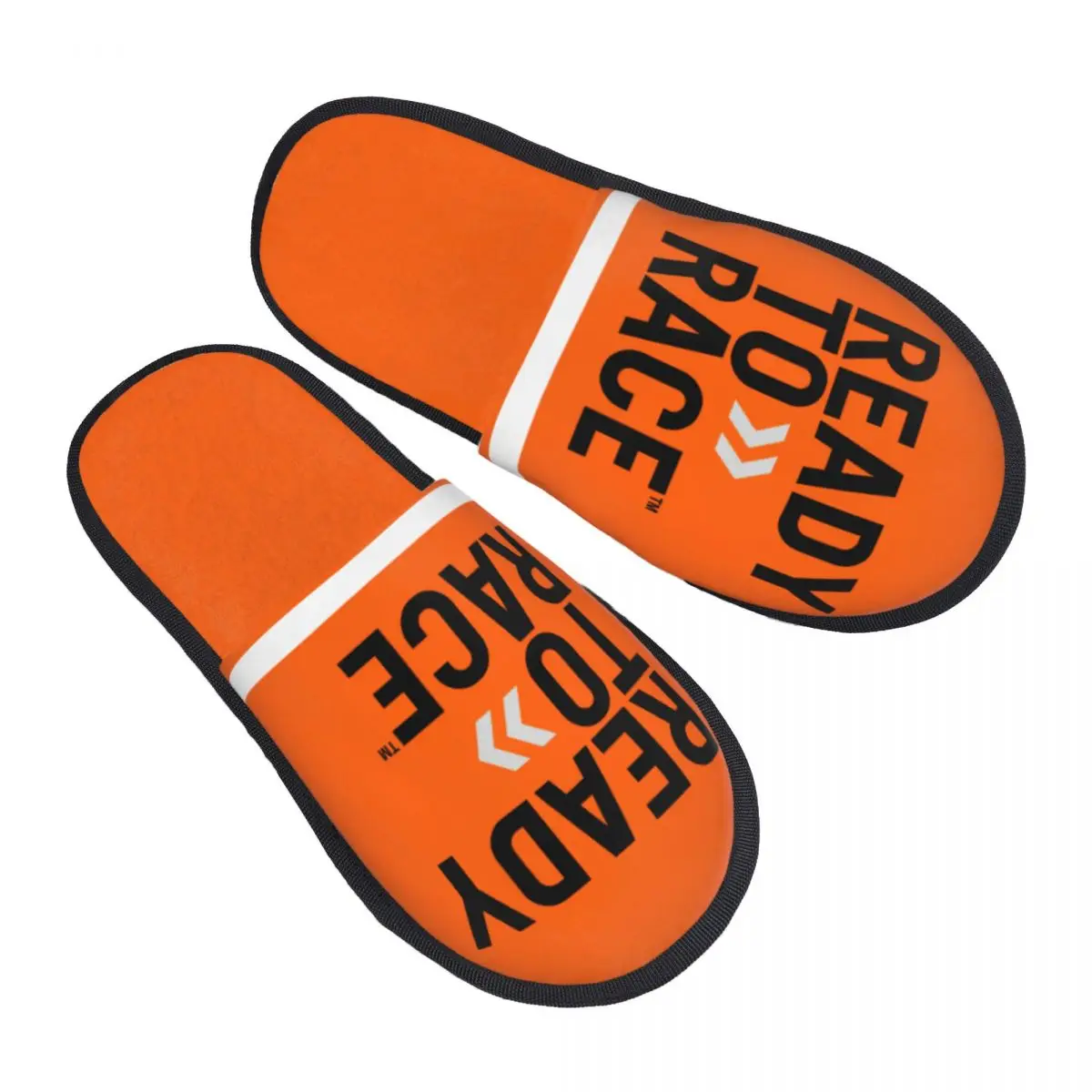 Custom Ready To Race Logo Soft Memory Foam House Slippers Women Motorcycle Rider Racing Sport Comfy Warm Anti-Skid Slipper