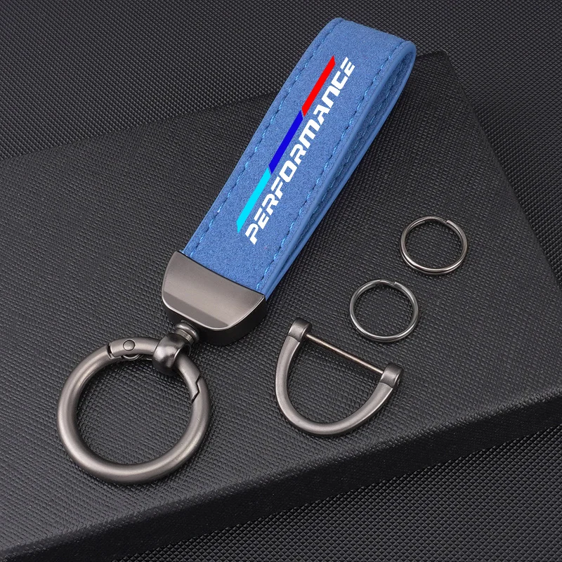 

For Bmw M M3 M5 Performance E36 E39 E46 E53 E90 E60 E61 E93 X3 X1 Suede Car Keychain Leather Zinc Alloy Key Ring