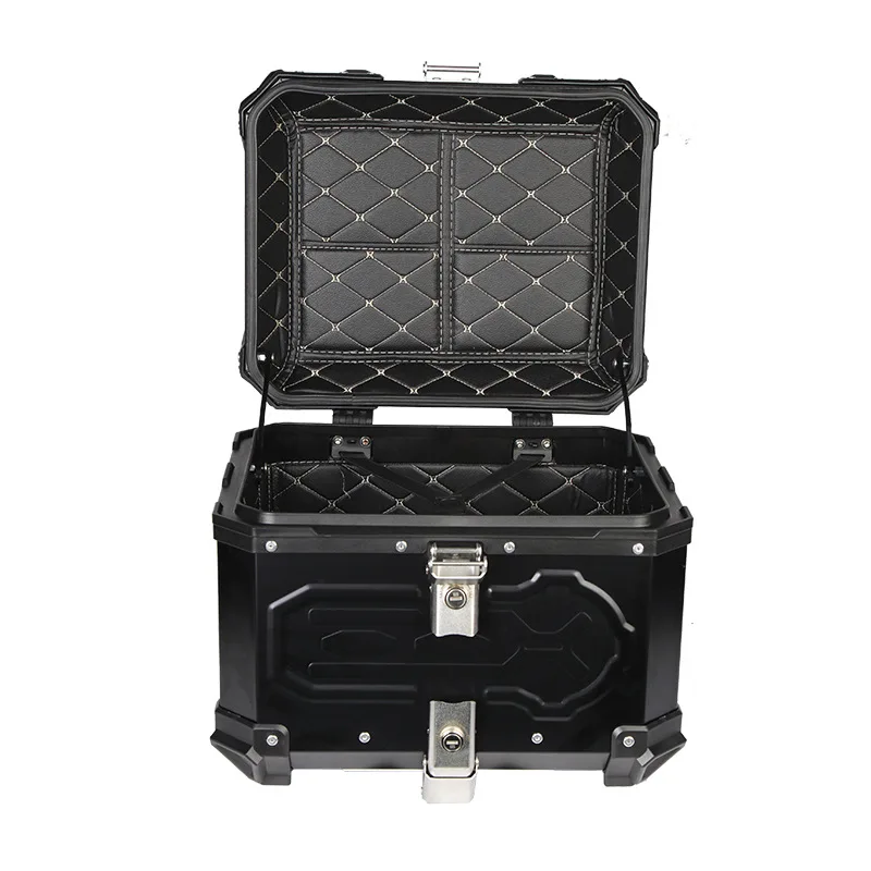 

Подходит для багажника мотоцикла, хвостовая коробка с тиснением из алюминиевого сплава, черная, большая емкость, водонепроницаемая, для хранения электрического скутера Xiao Niu