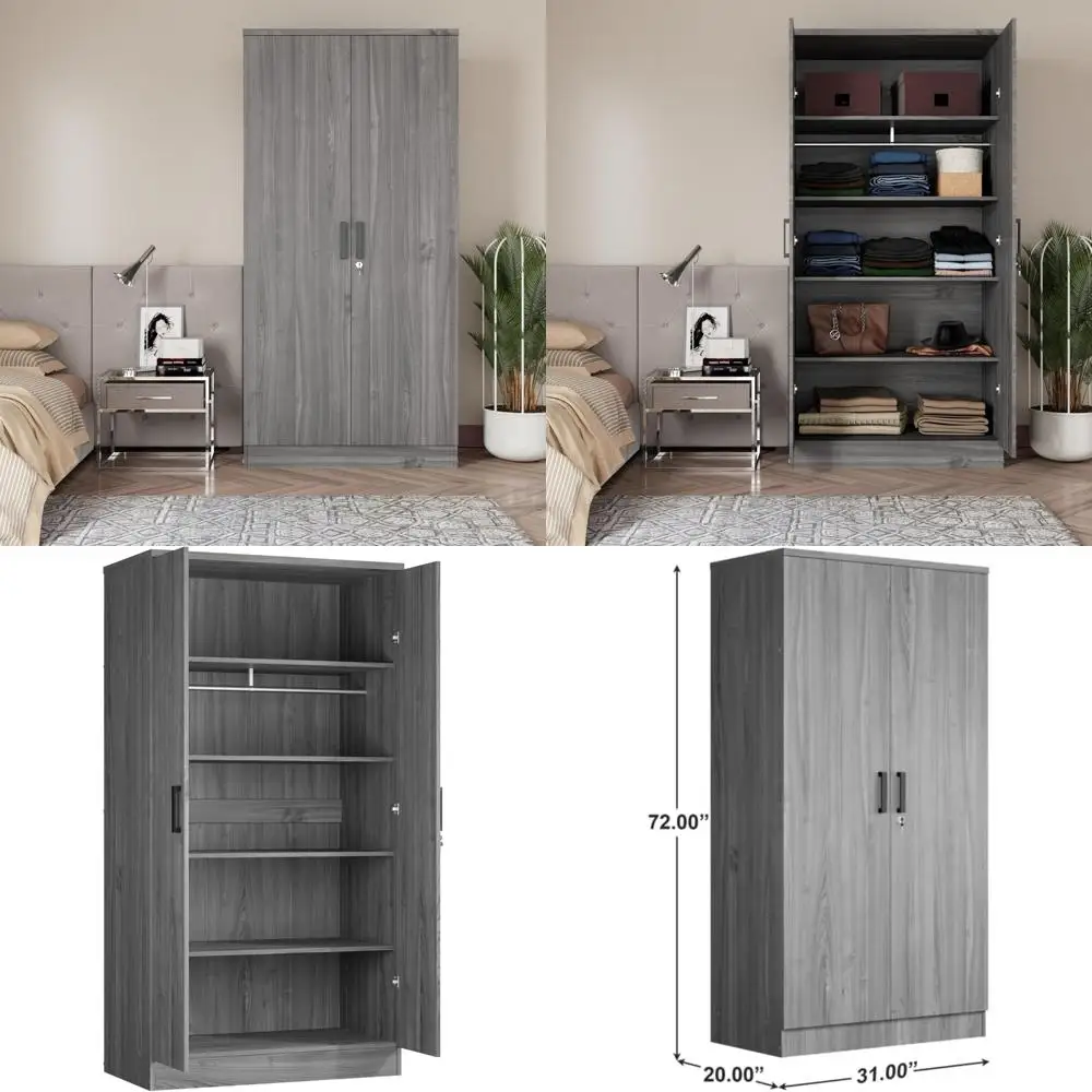 

Modern 3-Piece Metal and Wood Square Dining Table Set for Kitchen and Dining Room, Perfect for Contemporary Home Interiors