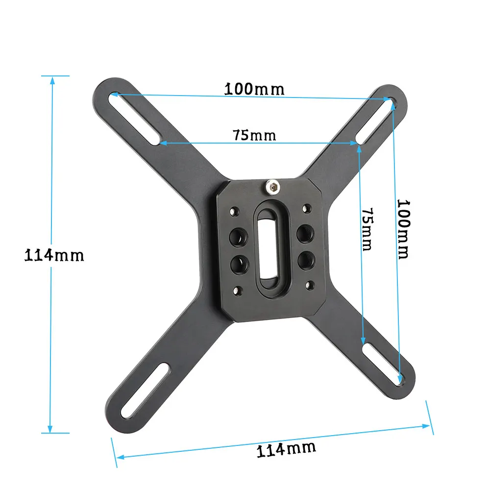 KIMRIG C Clamp Adjustable Monitor Stand With Quick Release Dovetail Clip VESA Mount 75x75 100x100 Fits 13 to 32 Inch LCD Screen