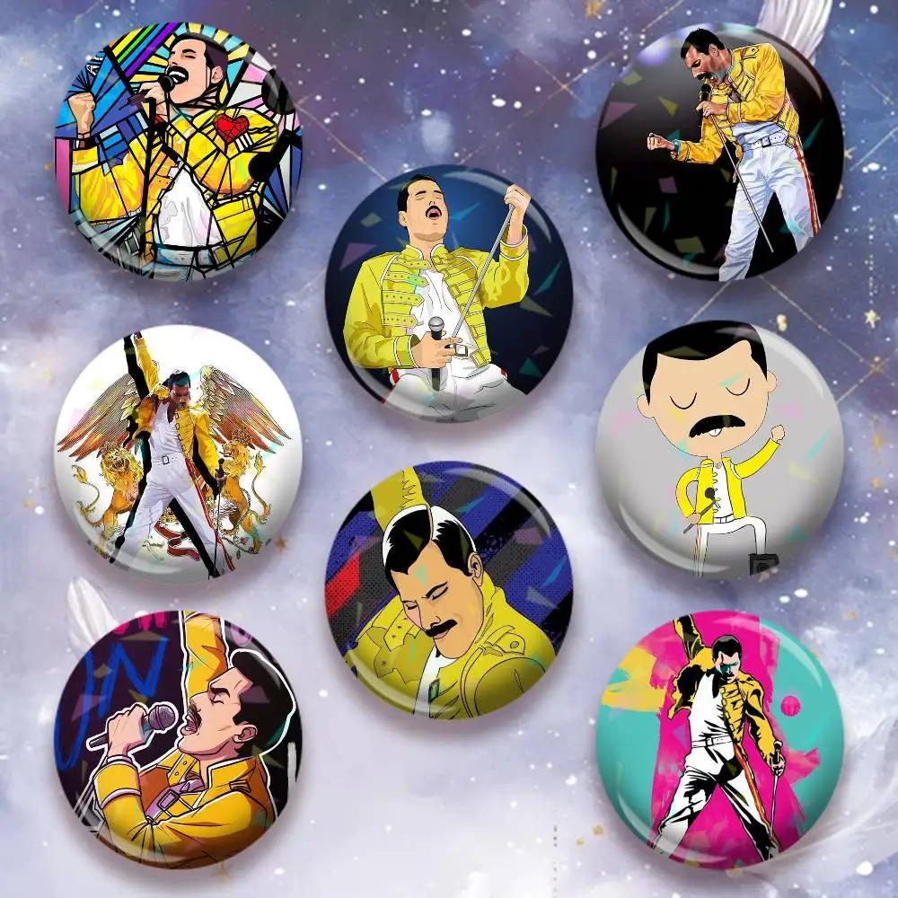 Freddie Mercury Bohemian  Laser Badge Creative Pins Brooch for Decor Gifts Fans Collect Easter decorations