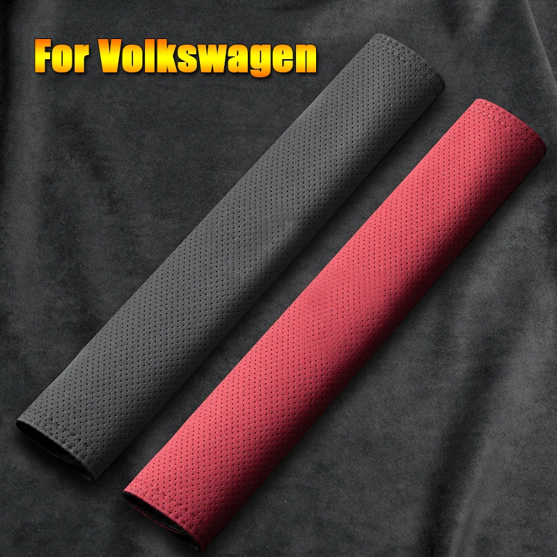 

1PCS Car Seat Belt Cover Suede Safety Belt Shoulder Cover Protection Pad For Volkswagen Golf Mk8 MK4 GTI GTD R ID3 ID4 MK4 Skoda