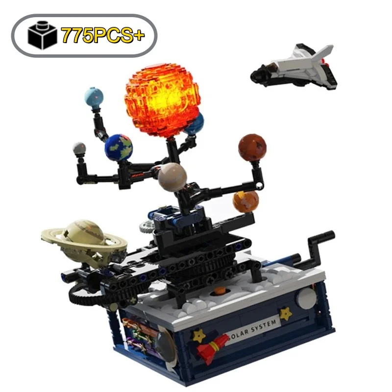 

FUNXINEE серия технических исследований космоса вращающаяся солнечная система глобус строительные блоки кирпичи модель подарки на Рождество и день рождения