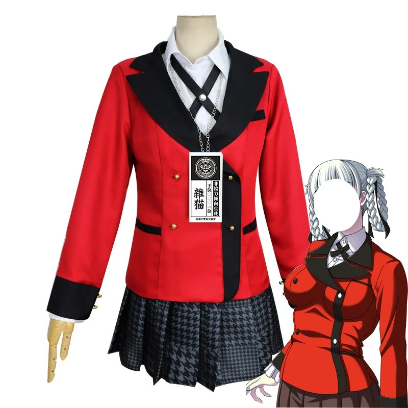 

Kakeguruii Momobami Kirari Anime Cosplay Costume School Uniform Suits Wig Halloween Costumes Wigs for Women Girls