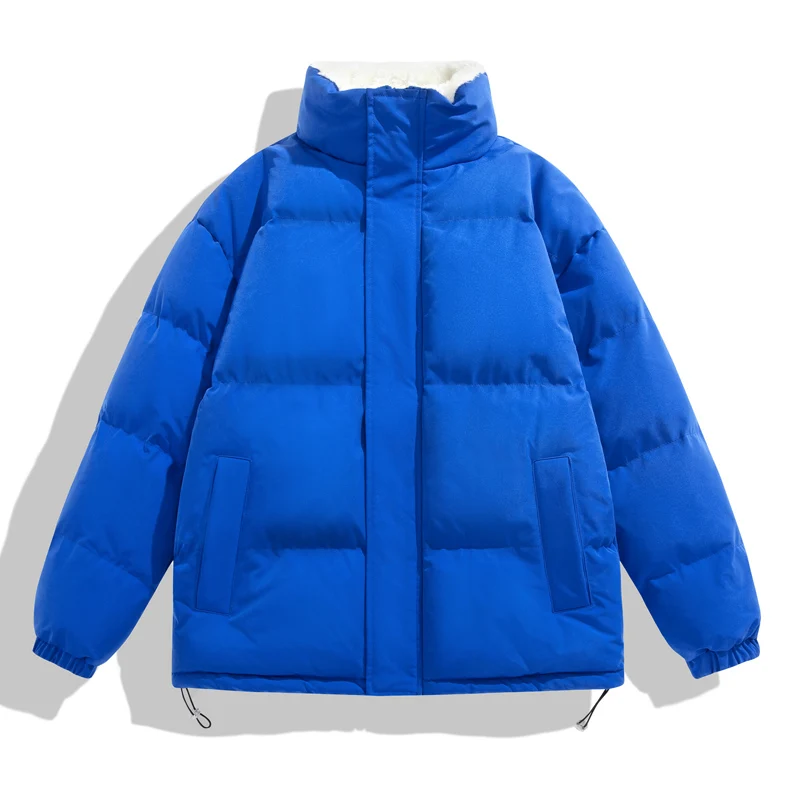 

Korean Fashion Solid Color Men Parkas Outdoor Stand Collar Windproof Male Cotton Clothes Winter Thickened Warm Jacket for Men