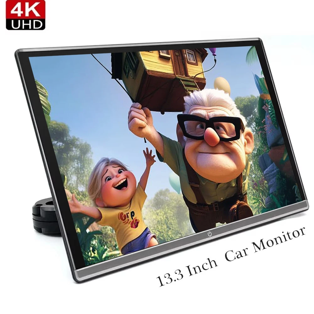 13.3 Inch IPS Car Headrest Monitor Tablet PC 4K HD 1080P Android 13 Multifunction 2G+32GB ROM Wifi Bluetooth Mirror Rear Seat