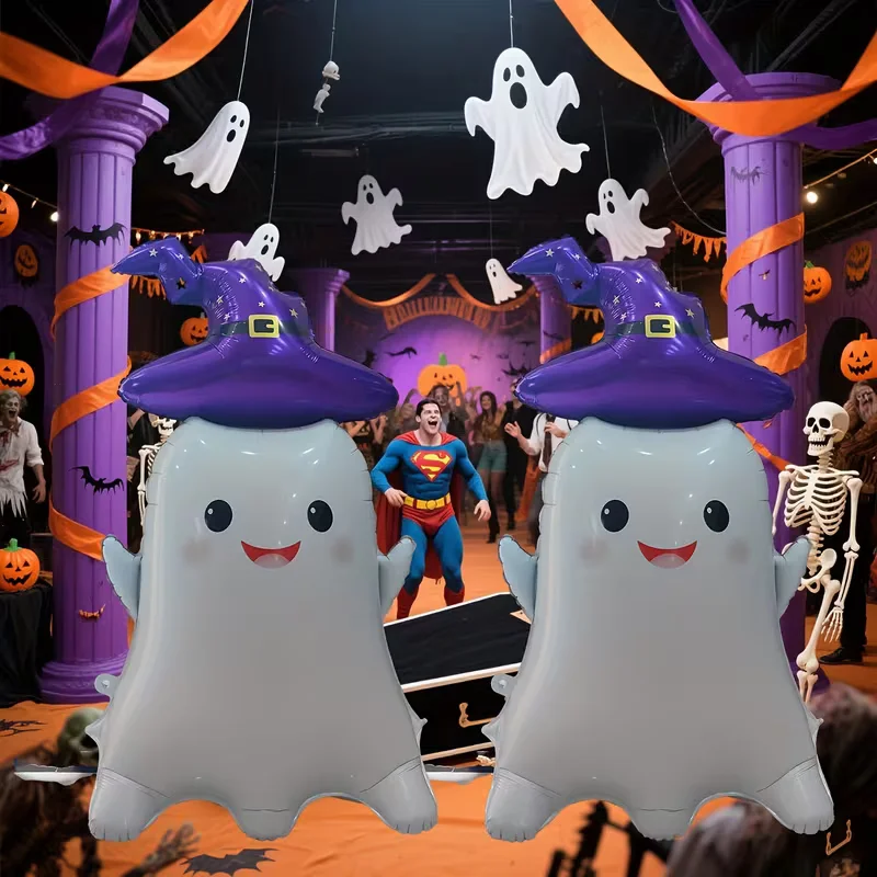 1Pcs 60 Inch Giant Ghost Aluminum Balloons Halloween Party Decorations Holiday Event Beautiful Gifts