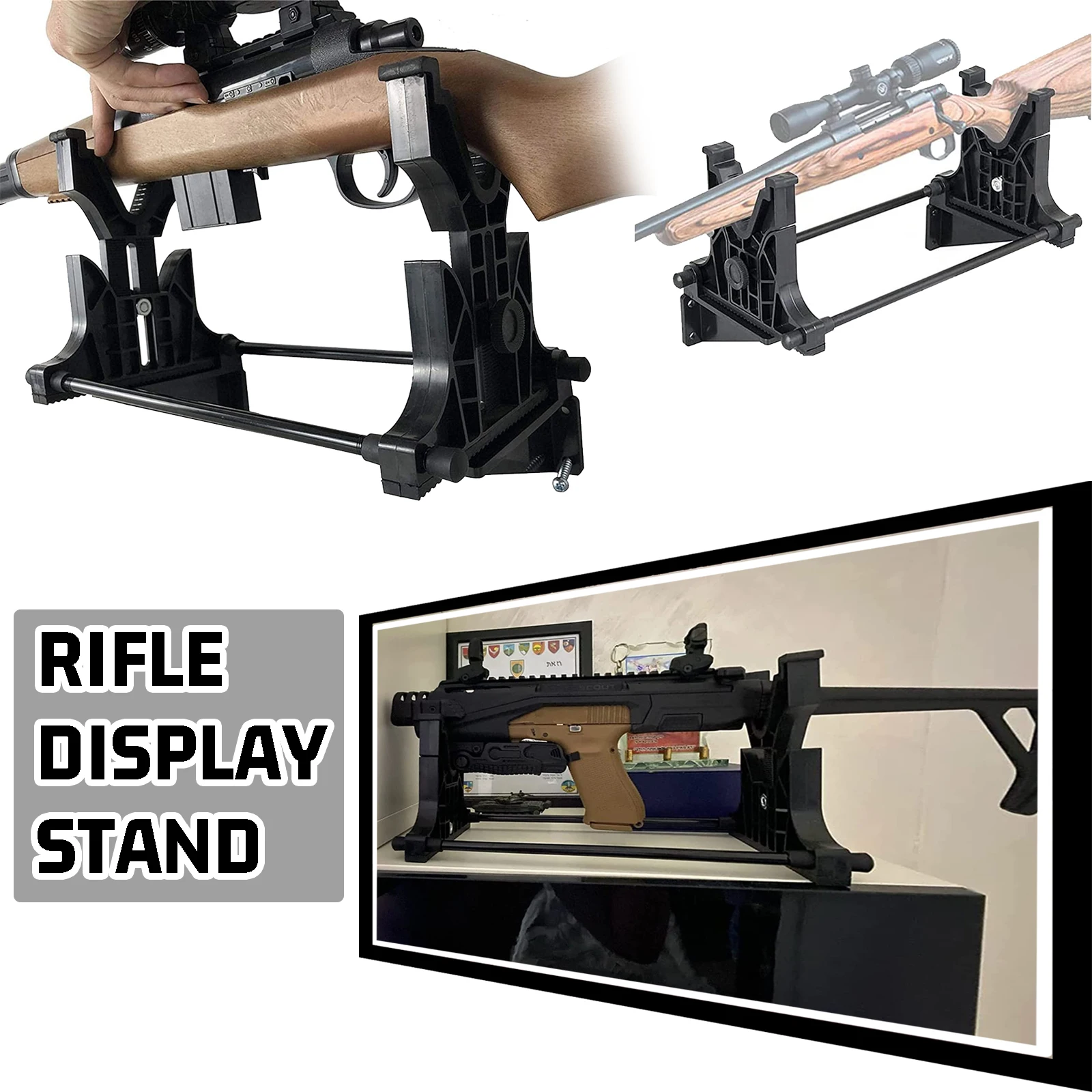 

Bench and Stand for Rifle Gun Repair Rider Adjustable Cushioned Rack Shooting Tool Display Stand Can Be Used As a Rifle Rack