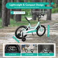 Adjustable Kids’ Bike with Durable Rubber Wheels and Safety Training Wheels – Stable and Comfortable Ridening Wheels