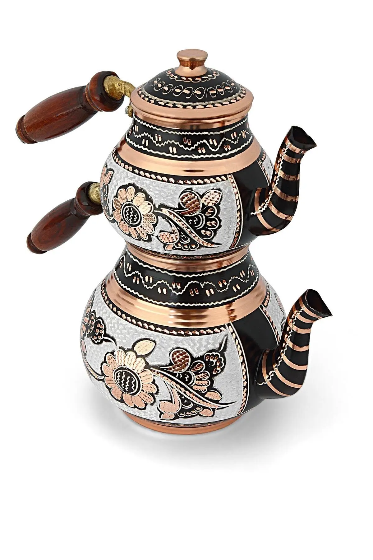 

DOLBOVI decorative handcrafted wooden handle medium size copper teapot Cooper Tea Pots Handmade