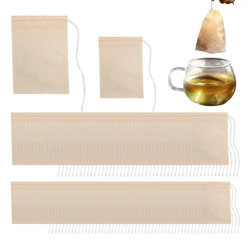 

200 шт. пустые чайные пакетики, фильтр-пакеты для заварки чая, одноразовые многоразовые пакеты, фильтр-пакеты для натурального чая, фильтр-бумажный пакет, аксессуары для чая