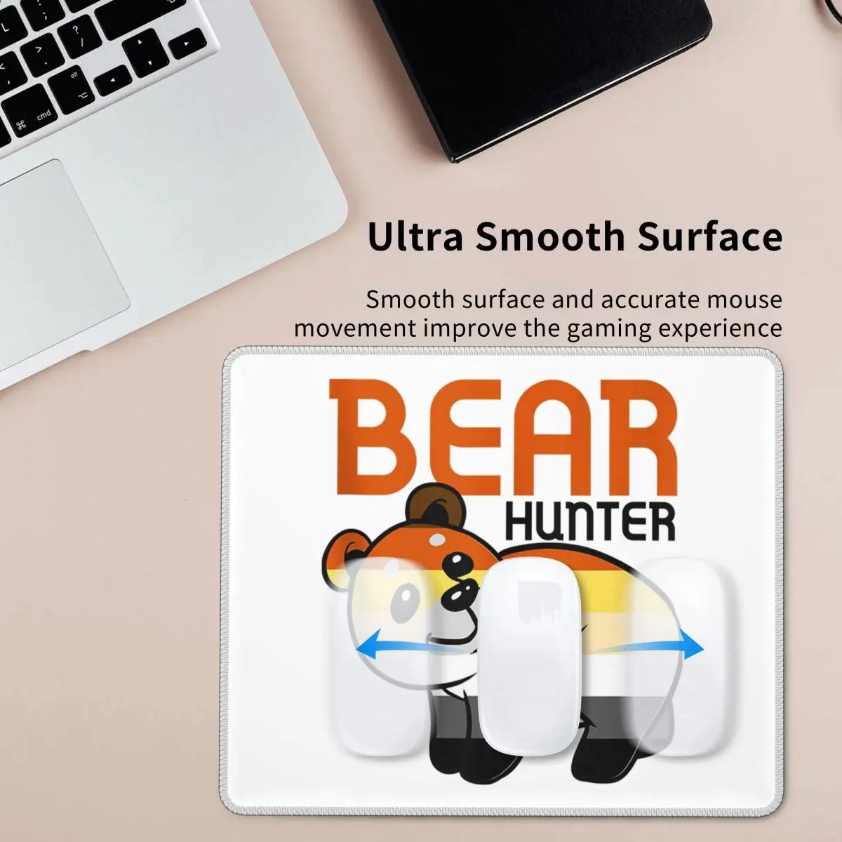 Lgbt Bear Hunter Gay Pride Bear Couple Flag Mouse Pad Computer Keyboard Mouse Mat Gamer PC Desk Mat Office Accessories Table Mat