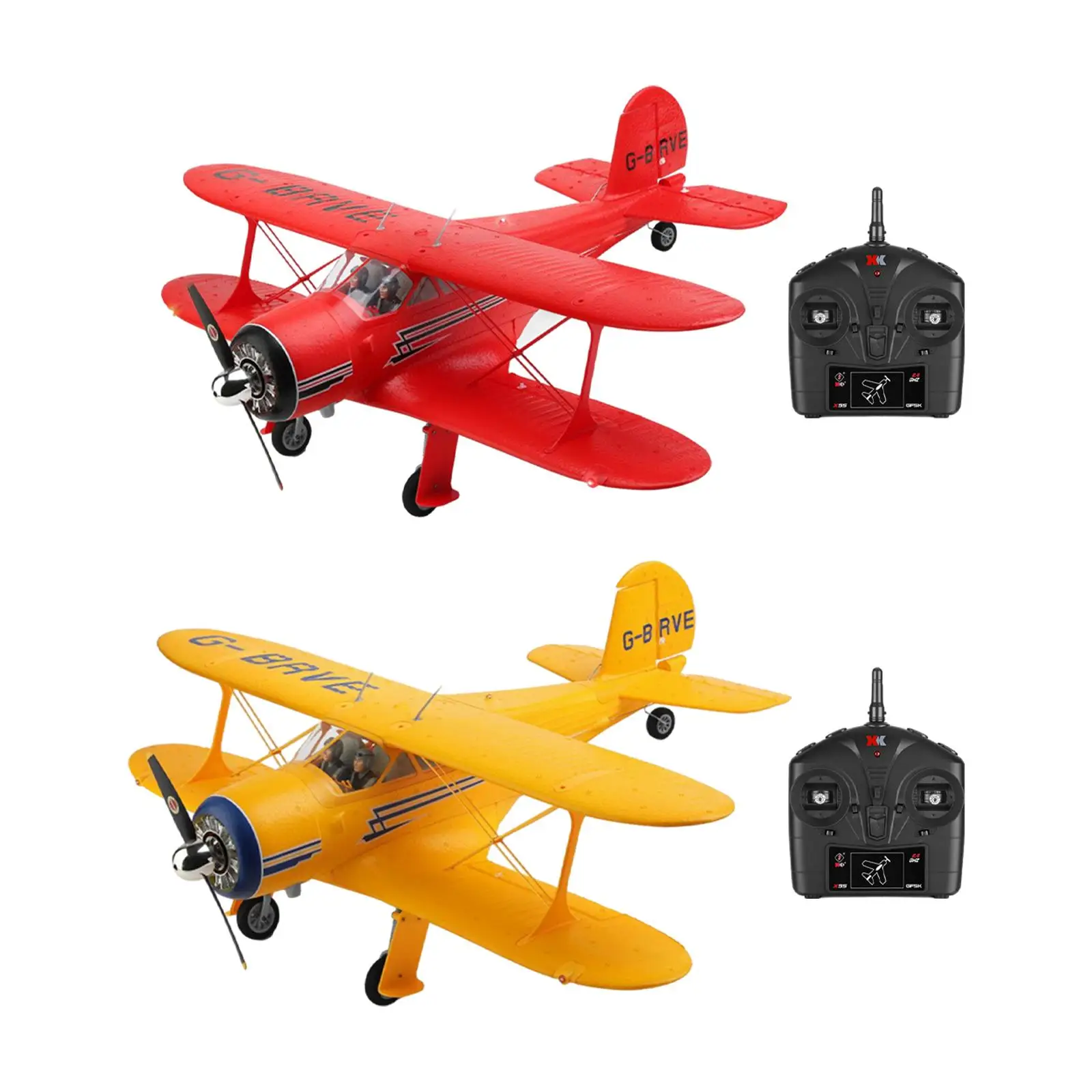 

Wltoys A300 Beech D17S RC Plane with 3D/6G Mode Brushless Motor Easy to Fly 4 Channel EPP Biplane for Kids Adults Beginner Gifts