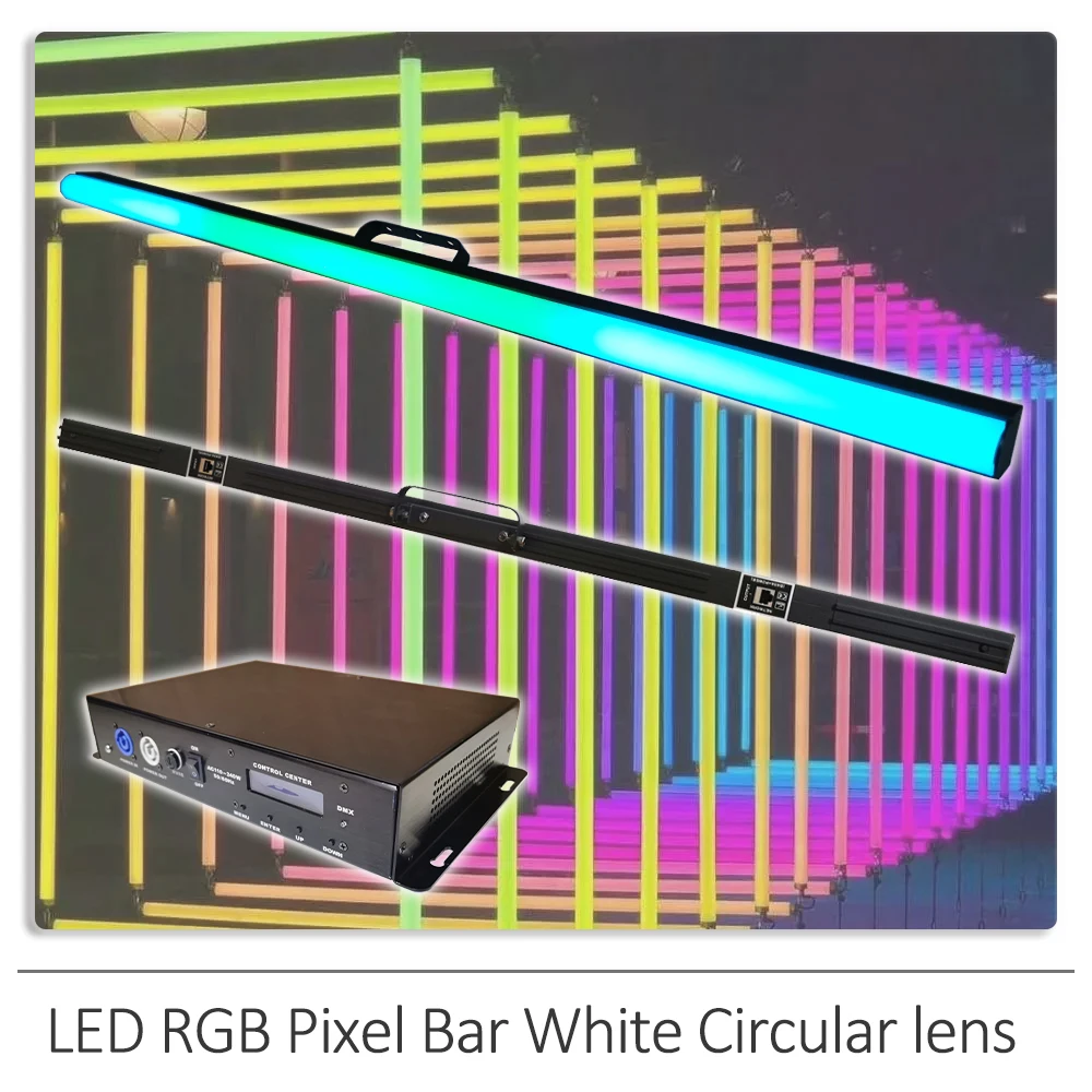 Professional Stage Lights 40x0.5W RGB Pixel Bar White Circular lens Digital Remote Control RGB 3in1 Tube Dmx LED Pixel Bar Light