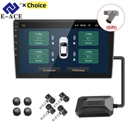 TPMS Smart USB TMPS Tire Pressure Temperature Warning Android Car Radio DVD Player Car Tire Pressure Monitoring System