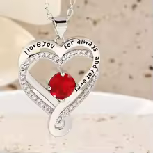Heart in Heart Necklace Hollow Heart Pendant Gift - YA3375-2