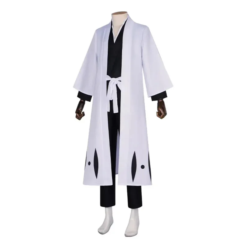Anime Bleach Aizen Sousuke Cosplay Costume Wig Thousand Year Blood War Gotei 13 Team 5 Captain Robe cm;5