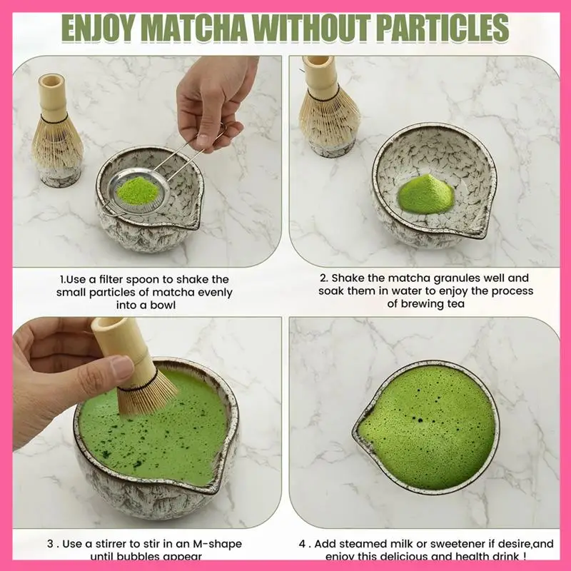 ABNM – ensemble de fouets Matcha japonais, 6 pièces, ensemble de tasses à thé élégantes, Gadgets de cuisine, support de fouet pour la maison