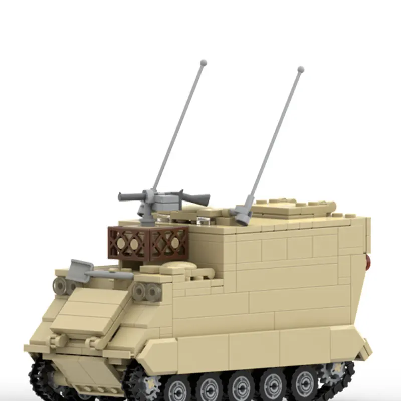 

470-компонентный строительный блок из мелких частиц MOC, модель танка гусеничного автомобиля, игрушка, украшение автомобиля, подарочный набор «сделай сам» для мальчиков.