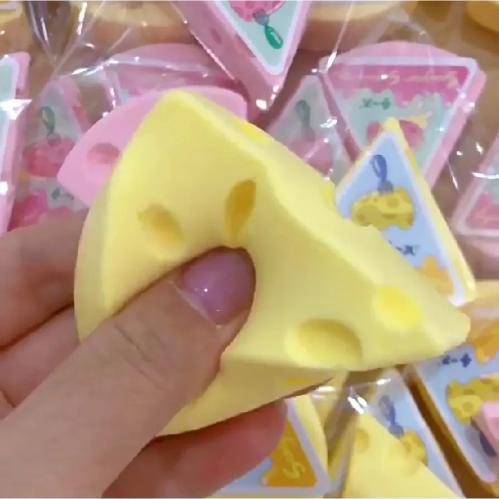 Squishy Gesimuleerde Kaas Brood Knijpspeeltje Zachte Stress Langzaam Stijgende Zintuiglijke Fidget voor Angst ADHD Autisme Cadeaus voor Kinderen