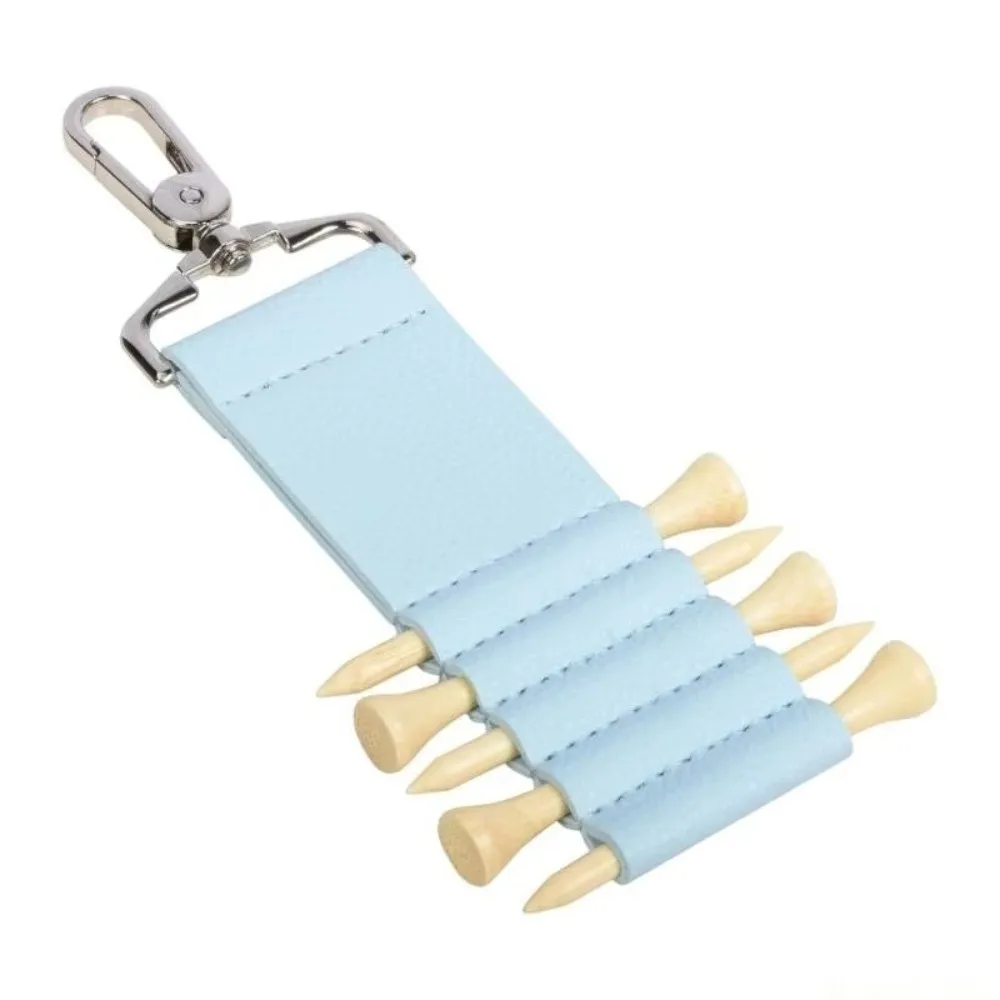 Large Capacity Golf Tee Holder PU Leather Anti-Loss Clip Golf Tee Organizer Portable Outdoor Sports Gear Outdoor Sports