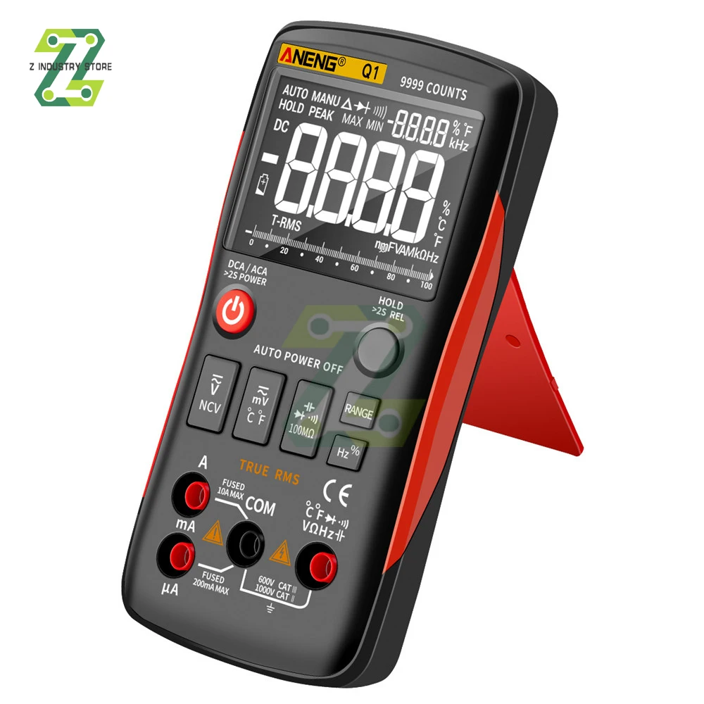 Imagem -04 - Aneng q1 Multímetro Digital 9999 Analógico Tester True Rms Profissional Multimetro Faça Você Mesmo Transistor Capacitor Ncv Testers Lcr Meter