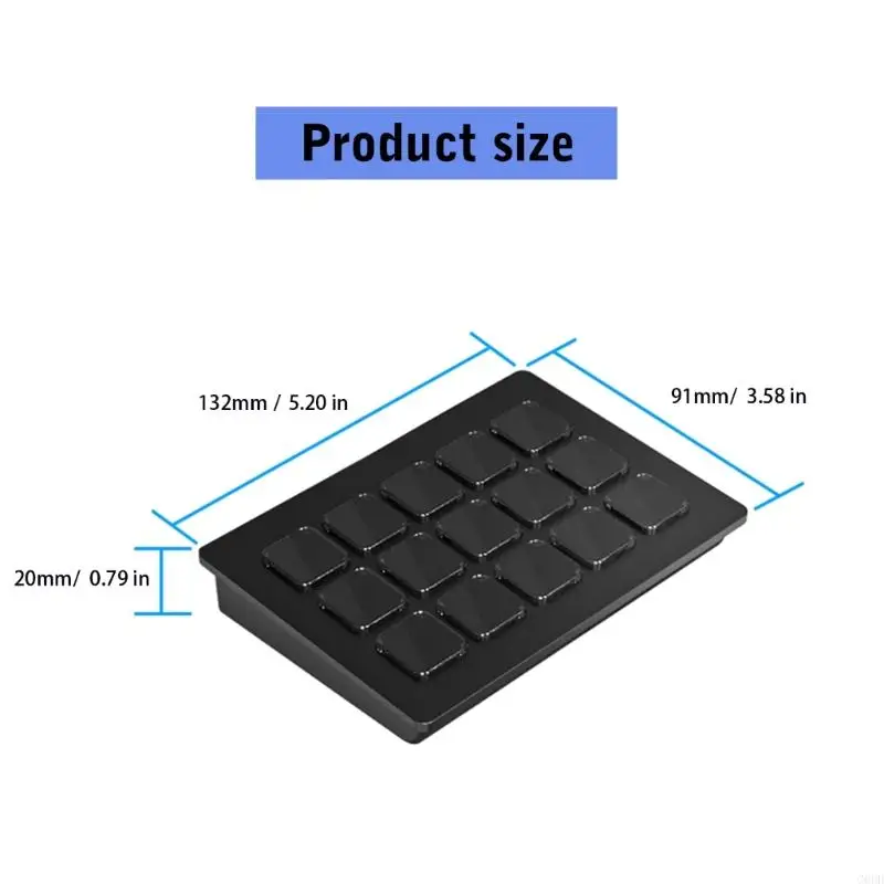 لوحة مفاتيح G6DD Macro LCD لدفق مصممي اللاعبين مفاتيح مفاتيح Hoteizable