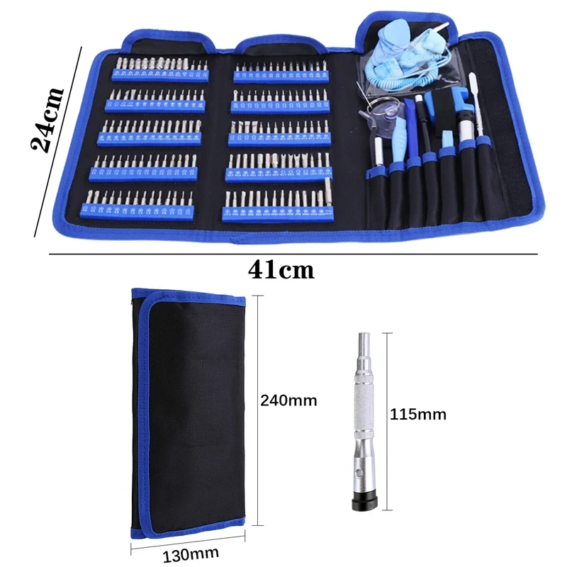 Precision Screwdriver Set 160 In 1 CR-V Screwdriver Bit Magnetic Torx Hex Screw Driver Bits Electronics Repair Hand Tool Kit