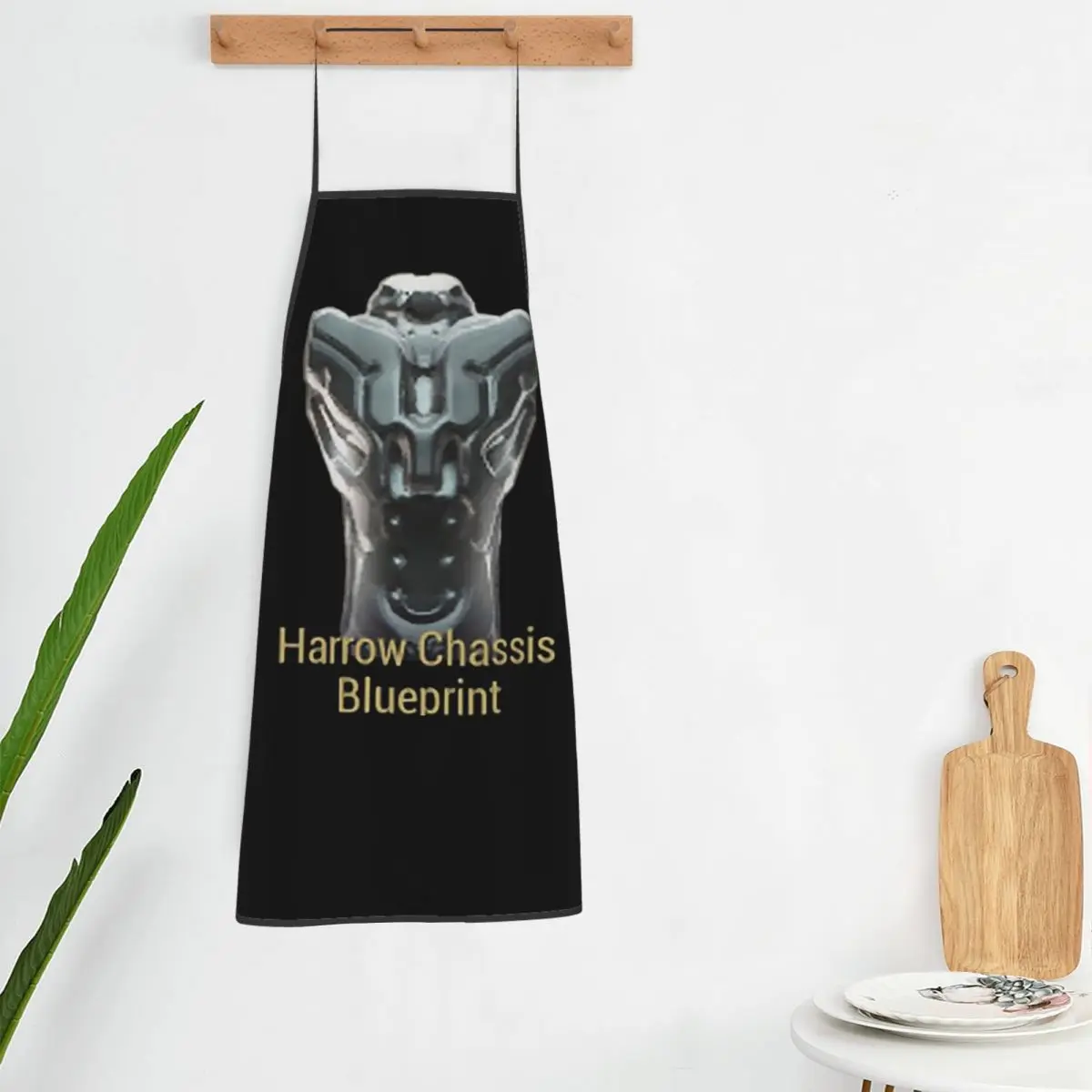 هارو الهيكل مخطط Warframe Tennoc المئزر الشيف الطبخ الخبز Tablier مريلة مقاومة للماء تنظيف المطبخ بينافور