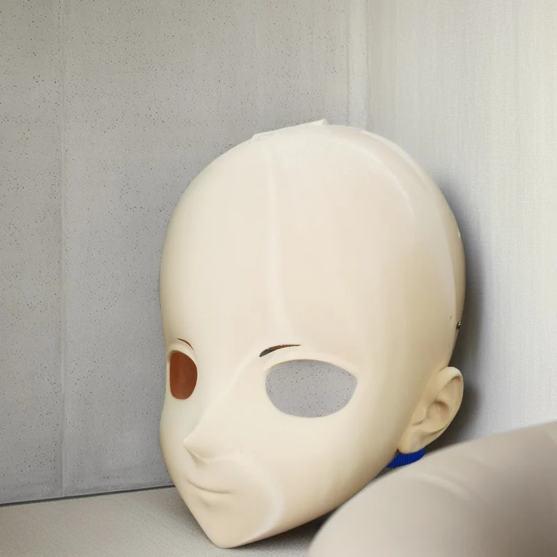 Wearable Human Second Cos Future Mirror Skull Mask Kig Head  Anime Costume Accessory for Parties And Performances