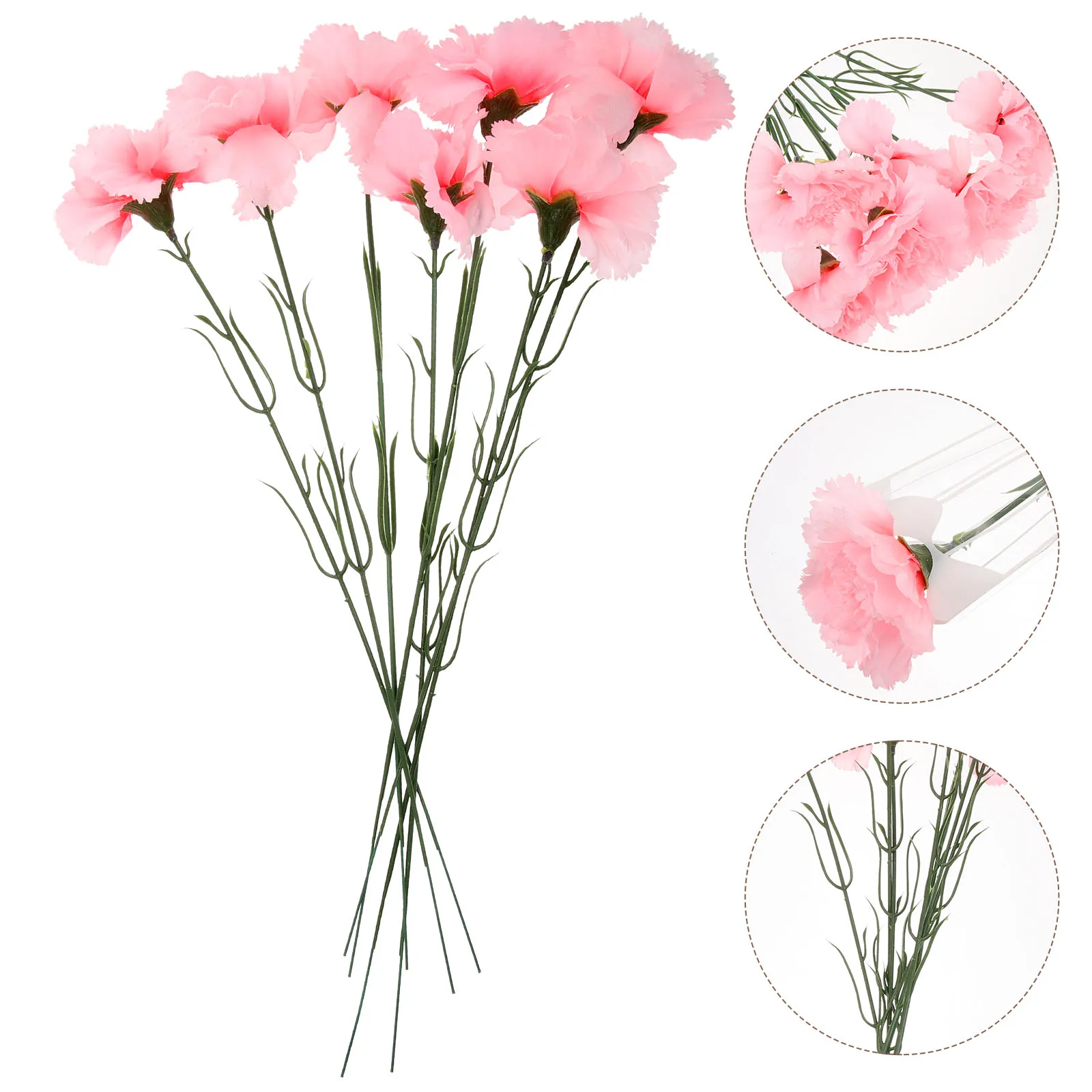 

Artificial Silk Small Artificial Carnation Bouquet For Home Office Faux Bouquet Party Decoration Faux Flowers