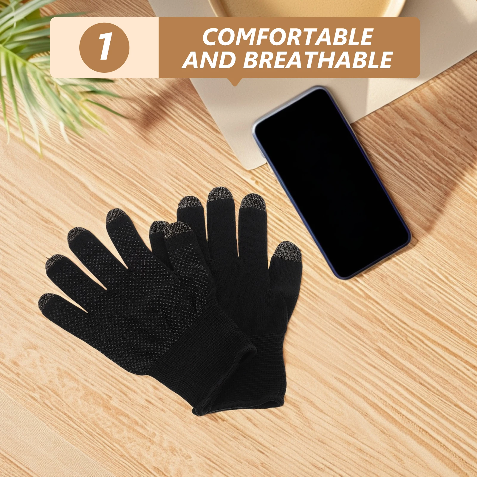 Gloves Gaming Touch Screen Full Finger Gamer Anti-sweat Mobile Controllers Black