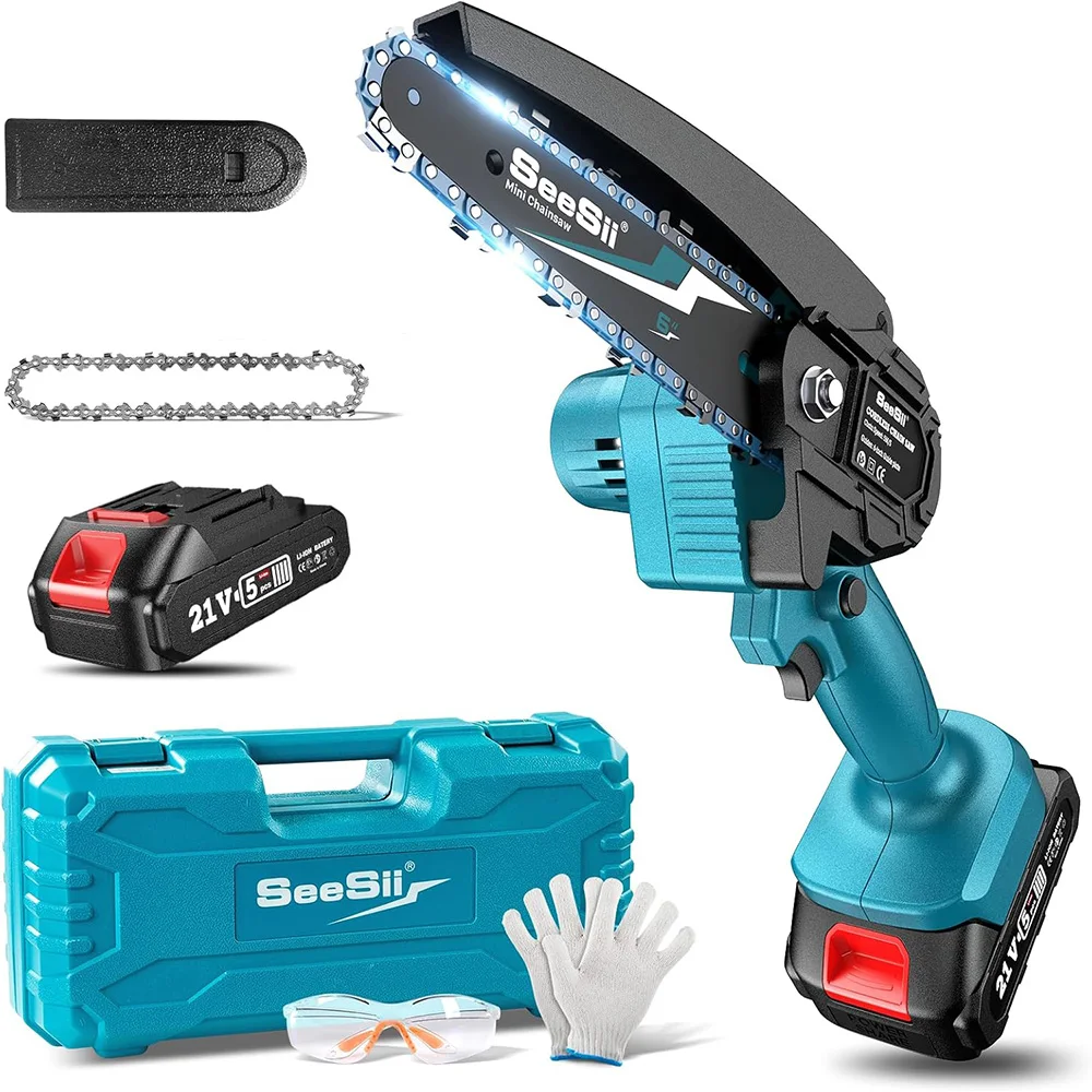 Seesii 6 بوصة منشار كهربائي صغير محمول باليد منشار كهربائي لتقليم الأشجار قطع الخشب لبطارية ماكيتا 18 فولت #1