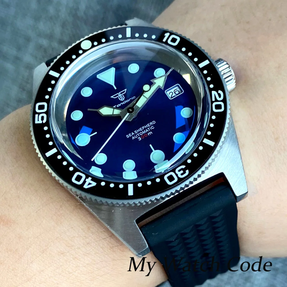 Waterproof Men Watches 62MAS Mechanical Japan NH35A Wristwatch Luxury Steel Chapter Ring AR Sapphire 120 clicks Reloj Hombre
