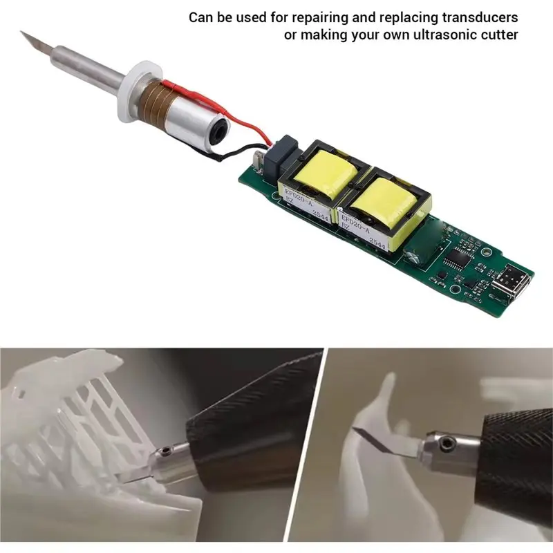 AB42-Replacement Ultrasonic Cutter Transducer Kit With Driver Module 40Khz For Accurate Cutting Machine For 3D Printing In Wood