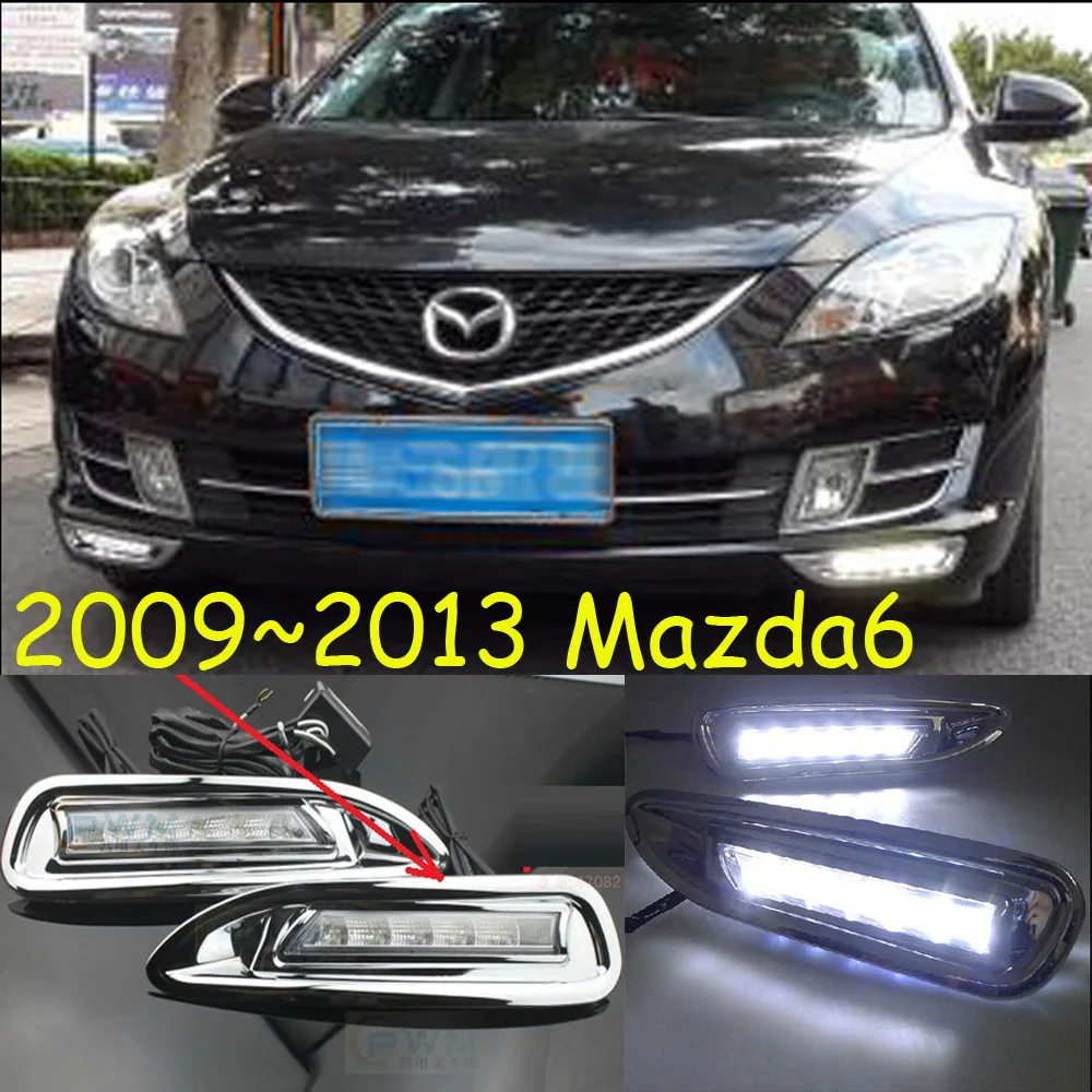 

Автомобильный бампер, фара для mazda6, дневная лампа 2009 ~ Y DRL, аксессуары для автомобиля, дневная фара для mazda6, противотуманная лампа
