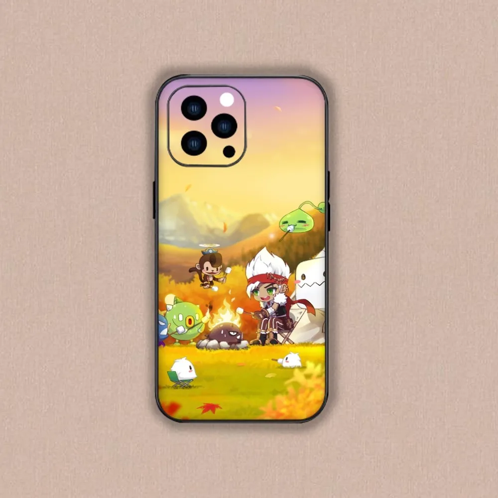 Game M-Maplestory Phone Case For Samsung S24 S23 S22 S21 S20 Plus Ultre Note S20 FE Black Case