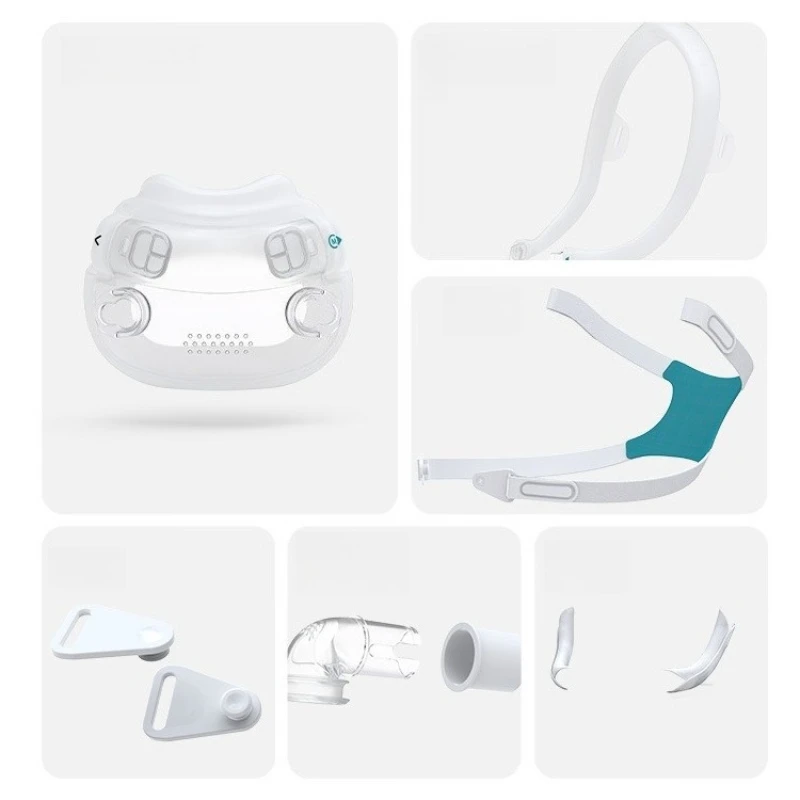 F6S Sleep Breathing Household Ventilator Nose Mouth Mask Snout Stopper Three Sizes S/M/L Cushion Replacement CPAP Breathing Mask view 5