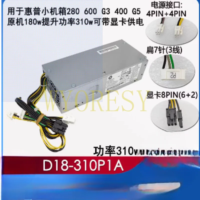 For HP Prodesk 600G3 400G5 280G3 4Pin 310W Power Supply D18-310P1A L33619-002