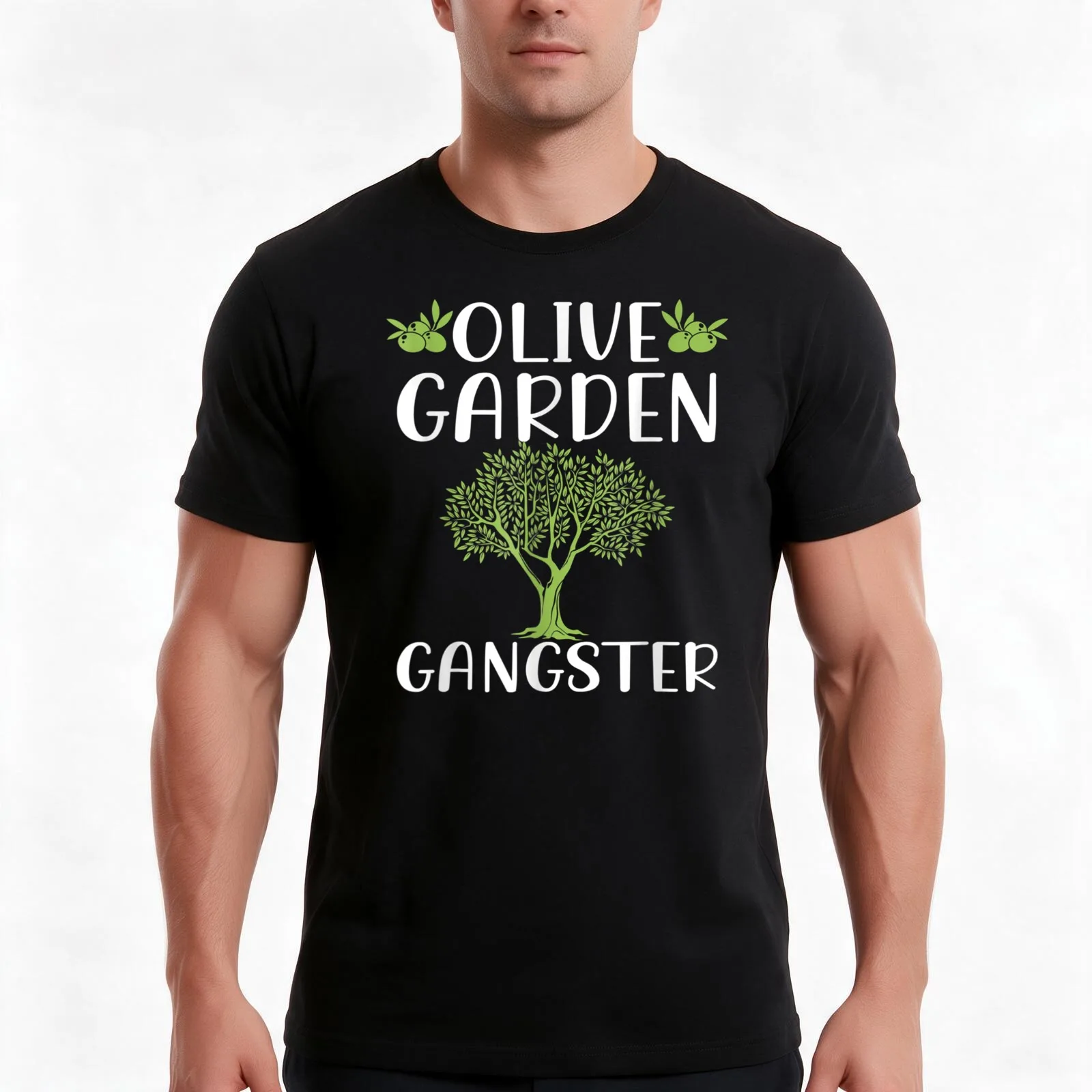 olive garde T-Shirt Summer Casual Cotton Tee Oversized Streetwear Tops Vintage Graphic Print Loose Fit Short Sleeve