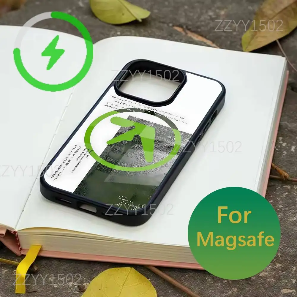 حافظة هاتف Aphex T-Twin IDM Acid Techno لهاتف iPhone 17,16,15,14,13,12,11,Pro,Max,Plus,Mini,SE4,E Magsafe شحن لاسلكي