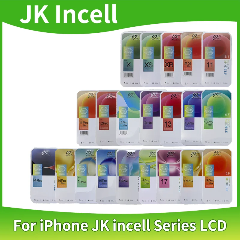 JK Incell for iPhone X XR XS Max LCD Display Touch Screen Digitizer for iPhone 11 12 13 14 15 16 17 Pro Max Plus mini Display